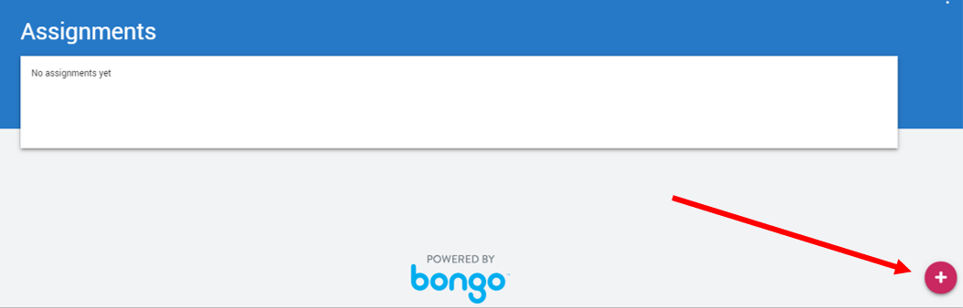Figure 2. Bongo Assignments page